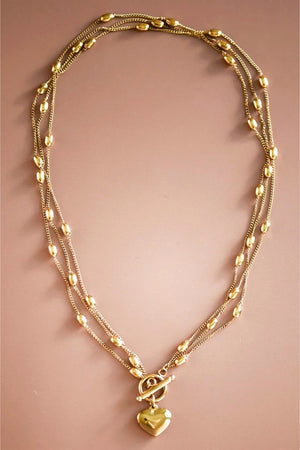 From The Heart Goldtone Necklace - Wholesale Accessory Market