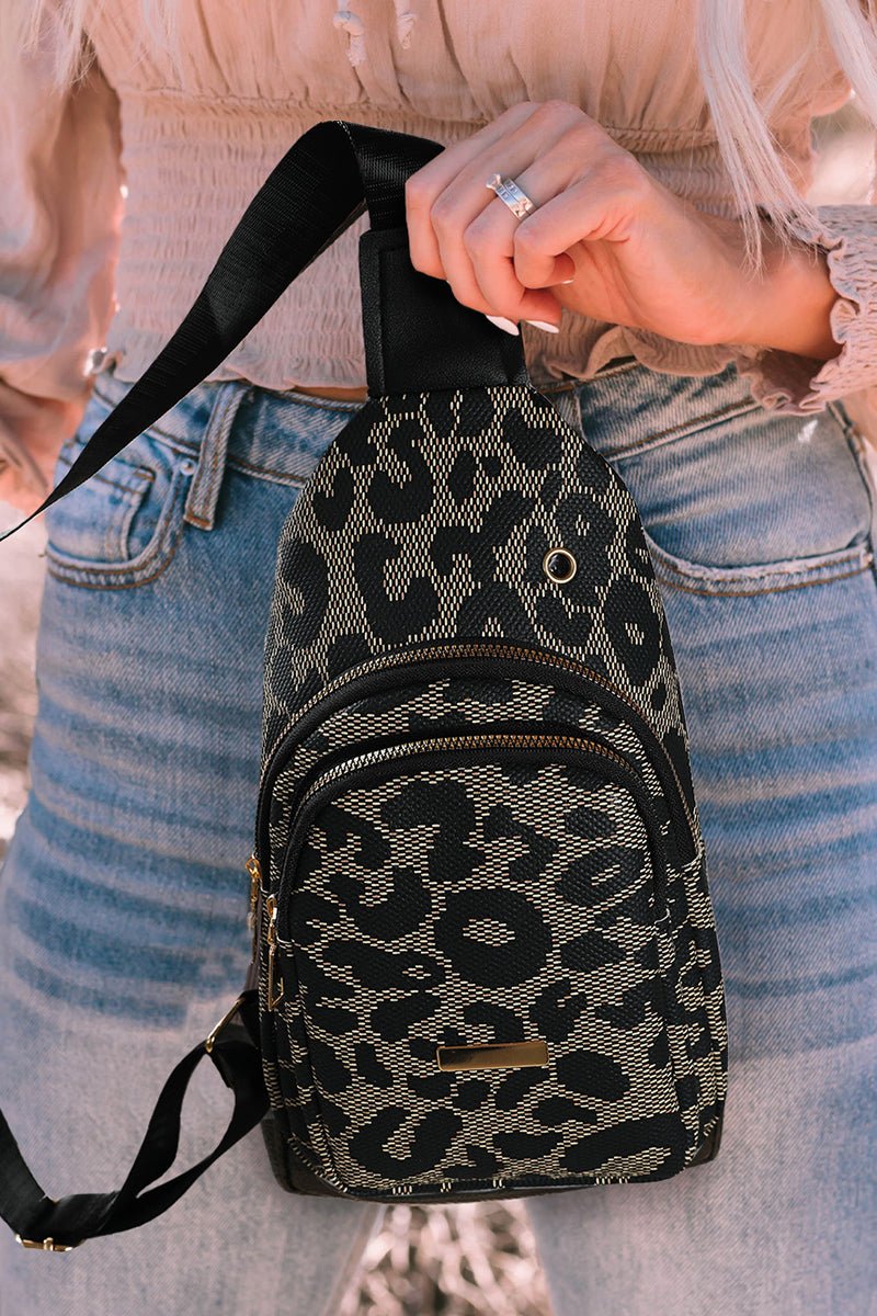 PREORDER! ETA 10/25 Black Mountain Leopard Sling Bag **SHIPPING EXPECTED TO BEGIN ON DATE 10/25** - Wholesale Accessory Market