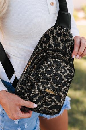 PREORDER! ETA 10/25 Black Mountain Leopard Sling Bag **SHIPPING EXPECTED TO BEGIN ON DATE 10/25** - Wholesale Accessory Market