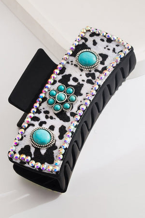 Prairie Glow Black Cow Hair Claw - Wholesale Accessory Market