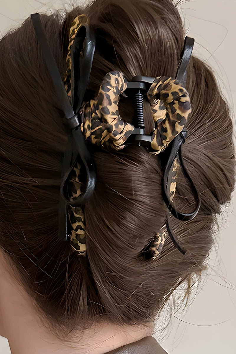 Spotted Luxe Leopard Fabric Hair Claw - Wholesale Accessory Market