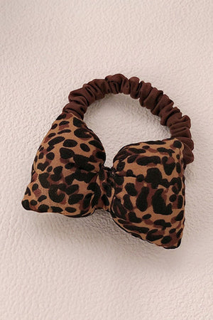 The Cat's Meow Chestnut Bow Hair Tie - Wholesale Accessory Market