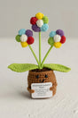 Crochet Emotional Support Flower Pot in Coffee - Wholesale Accessory Market