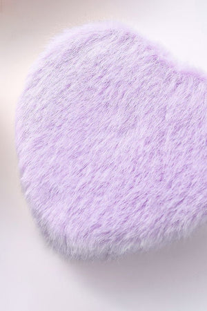 Fuzzy Feelings Orchid Petal Heart Compact Mirror - Wholesale Accessory Market