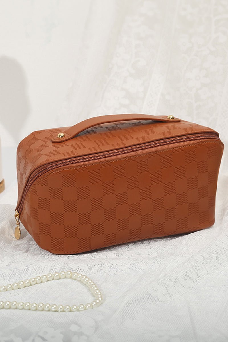 Ready To Roll Thai Curry Check Expandable Makeup Bag | Wholesale