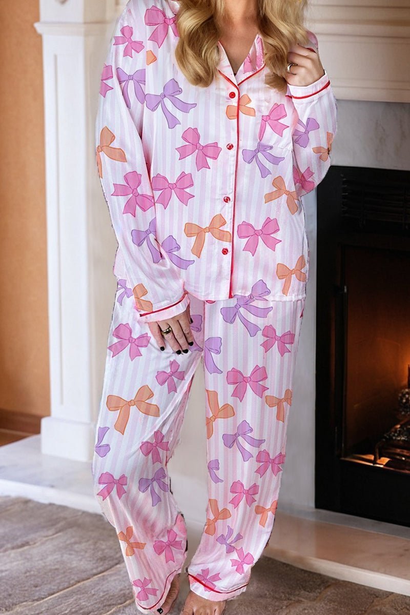 Coquette Dreams Button Top and Pants Pajama Set - Wholesale Accessory Market