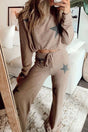 PREORDER! ETA 8/24 Starry Night In Khaki Long Sleeve Top & Pants Set **SHIPPING EXPECTED TO BEGIN ON DATE 8/24** - Wholesale Accessory Market