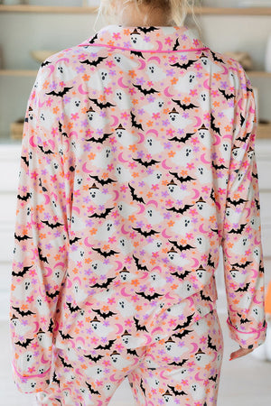 PREORDER! ETA 9/7 Boo - tanical Dreams Button Top and Pants Pajama Set **SHIPPING EXPECTED TO BEGIN ON DATE 9/7** - Wholesale Accessory Market