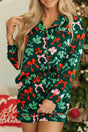 PREORDER! ETA 11/7 Holiday Bows Green Button Top and Shorts Pajama Set **SHIPPING EXPECTED TO BEGIN ON DATE 11/7** - Wholesale Accessory Market