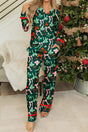 PREORDER! ETA 11/5 Holiday Bows Green Button Top and Pants Pajama Set **SHIPPING EXPECTED TO BEGIN ON DATE 11/5** - Wholesale Accessory Market