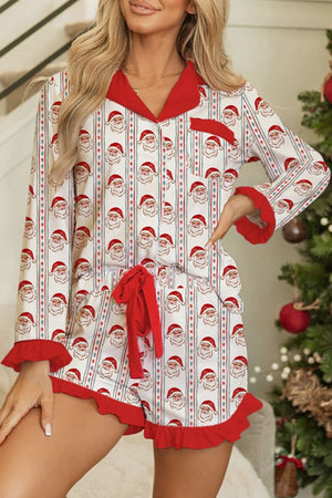 PREORDER! ETA 10/29 Santa Baby Ruffled Button Top and Shorts Pajama Set **SHIPPING EXPECTED TO BEGIN ON DATE 10/29** - Wholesale Accessory Market