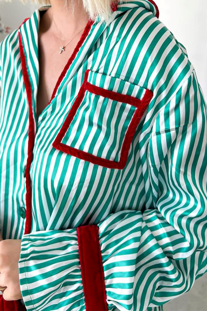 PREORDER! ETA 11/16 Candy Cane Lane Green Top and Pants Pajama Set **SHIPPING EXPECTED TO BEGIN ON DATE 11/16** - Wholesale Accessory Market