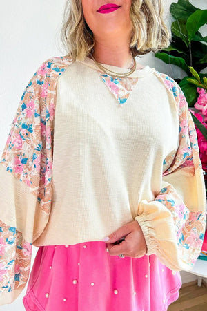 PRE-ORDER! ETA 6/1 New Beginnings Apricot Balloon Sleeve Blouse **SHIPPING EXPECTED TO BEGIN ON DATE 6/1** - Wholesale Accessory Market