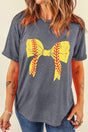 Softball Coquette Gray Graphic Tee - Wholesale Accessory Market