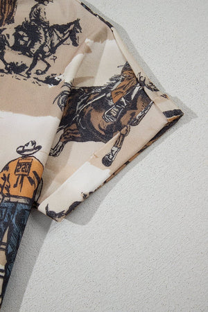 Dusty Canyon Cowboys Khaki Tee - Wholesale Accessory Market