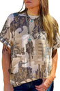 Dusty Canyon Cowboys Khaki Tee - Wholesale Accessory Market
