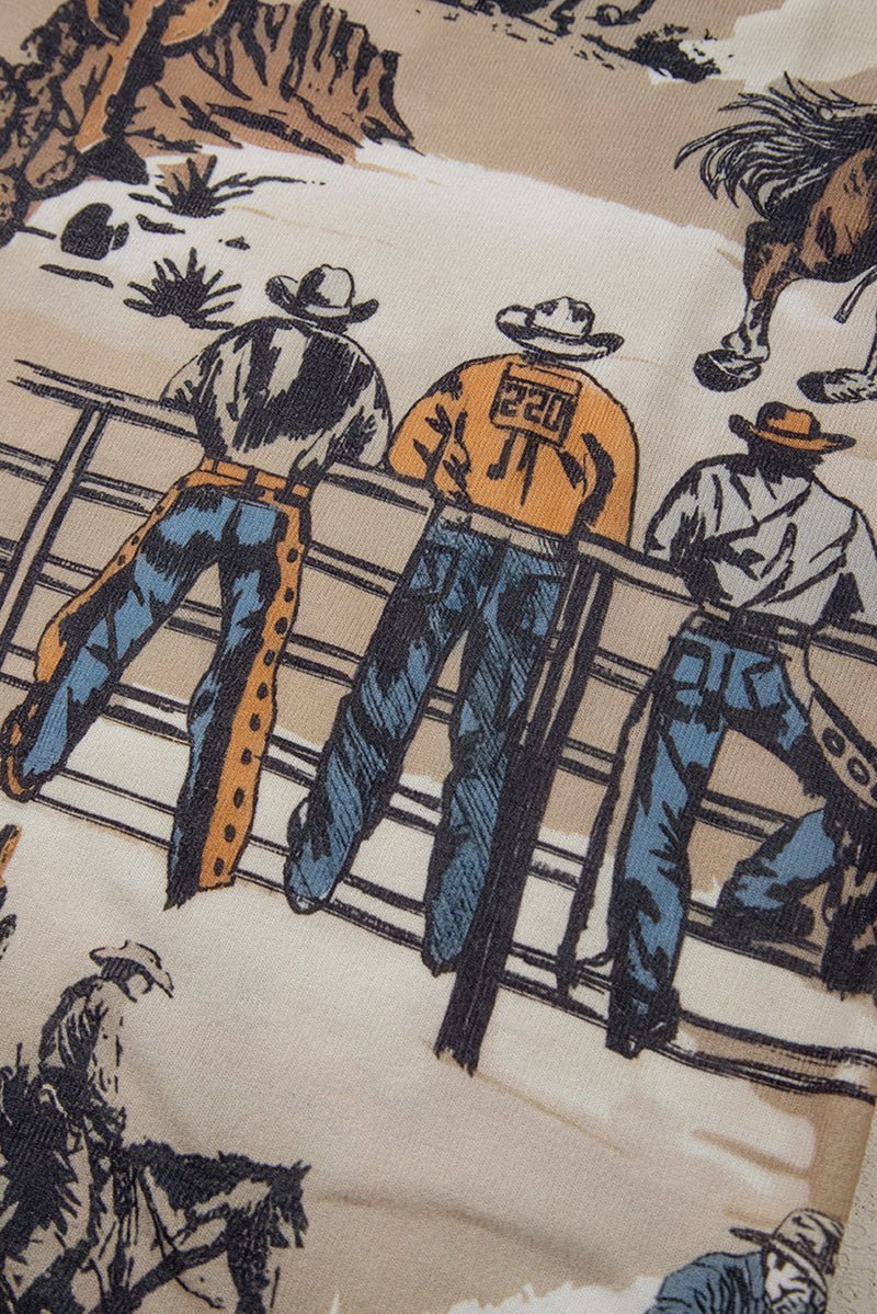 Dusty Canyon Cowboys Khaki Tee - Wholesale Accessory Market