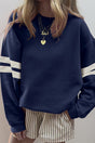PREORDER! ETA 8/6 Varsity Vibes Navy Blue Sweatshirt **SHIPPING EXPECTED TO BEGIN ON DATE 8/6** - Wholesale Accessory Market