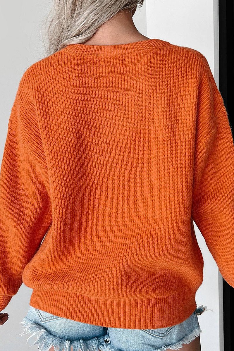 Knit Hello Pumpkin Cozy Sweater - Wholesale Accessory Market