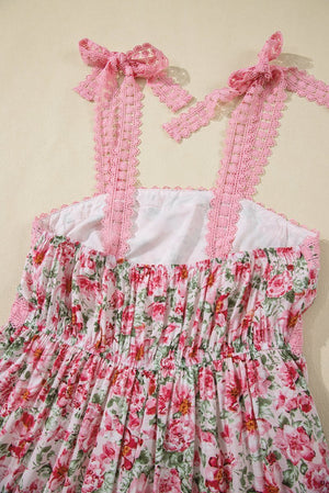 Pink Spring Fling Floral Lace Maxi Dress - Wholesale Accessory Market