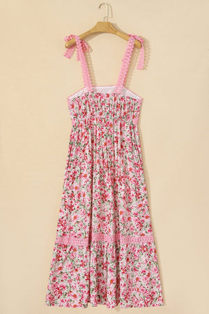 Pink Spring Fling Floral Lace Maxi Dress - Wholesale Accessory Market