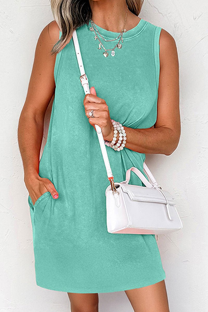 PREORDER! ETA 6/14 Casually Chic Sea Green Mini Tank Dress **SHIPPING EXPECTED TO BEGIN ON DATE 6/14** - Wholesale Accessory Market