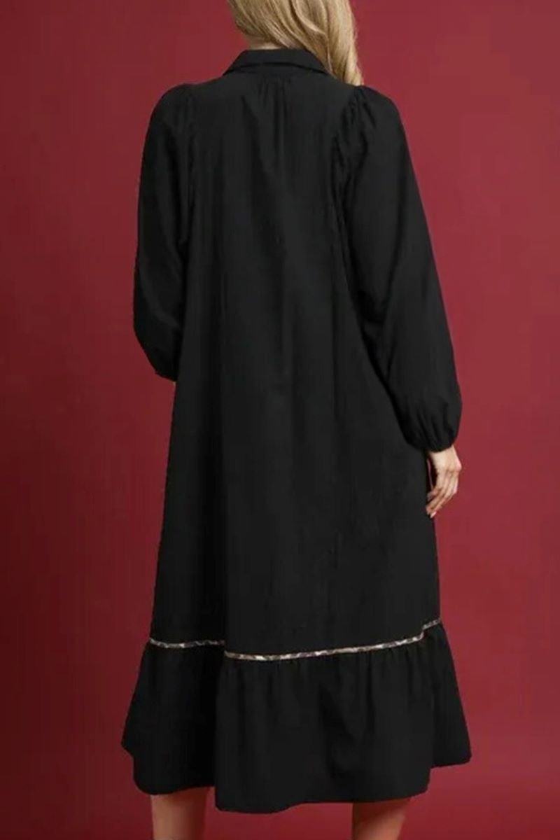 PREORDER! ETA 11/15 Untamed Edge Black Long Dress **SHIPPING EXPECTED TO BEGIN ON DATE 11/15** - Wholesale Accessory Market