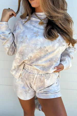 PREORDER! ETA 11/7 Maple Moments Beige Long Sleeve Top and Shorts Set **SHIPPING EXPECTED TO BEGIN ON DATE 11/7** - Wholesale Accessory Market