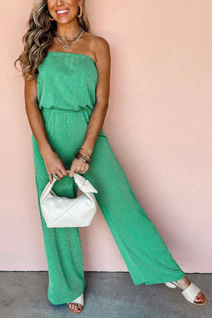 PRE-ORDER! ETA 5/16 Resort Ready Sea Green Wide Leg Jumpsuit **SHIPPING EXPECTED TO BEGIN ON DATE 5/16** - Wholesale Accessory Market
