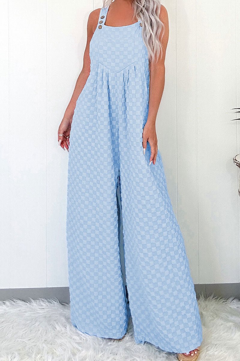 PRE - ORDER! ETA 3/5 Check Off All The Boxes Beau Blue Jumpsuit **SHIPPING EXPECTED TO BEGIN ON DATE 3/5** - Wholesale Accessory Market