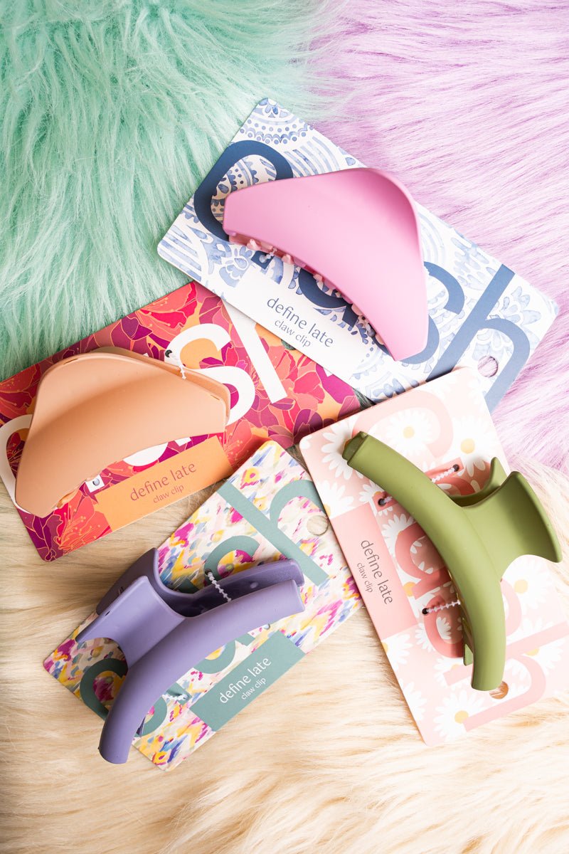 One Define Late Hair Claw SHIPS ASSORTED Wholesale Accessory Market