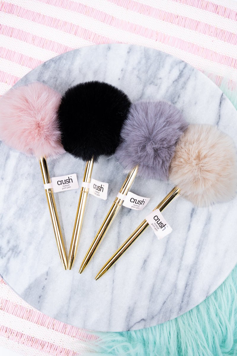 One Crush Noted Pom Pen - SHIPS ASSORTED - Wholesale Accessory Market