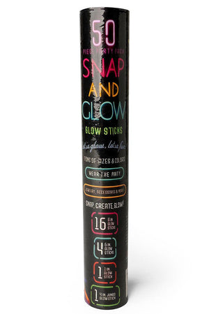 Snap And Glow Sticks - 50 Piece Party Pack - Wholesale Accessory Market