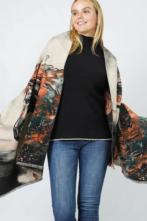 L.I.B. New York The Mane Attraction Scarf, Orange - Wholesale Accessory Market