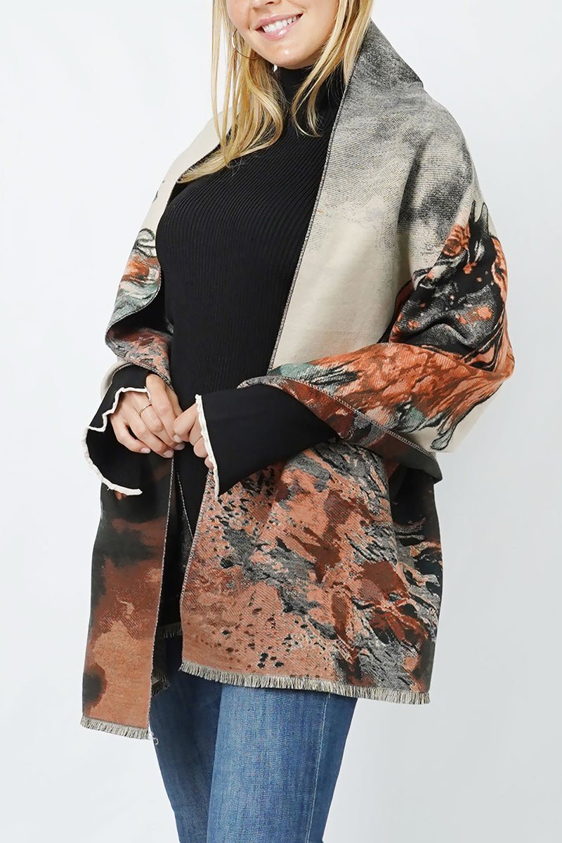 L.I.B. New York The Mane Attraction Scarf, Orange - Wholesale Accessory Market