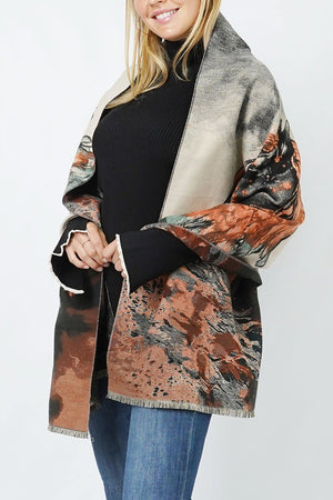 L.I.B. New York The Mane Attraction Scarf, Orange - Wholesale Accessory Market