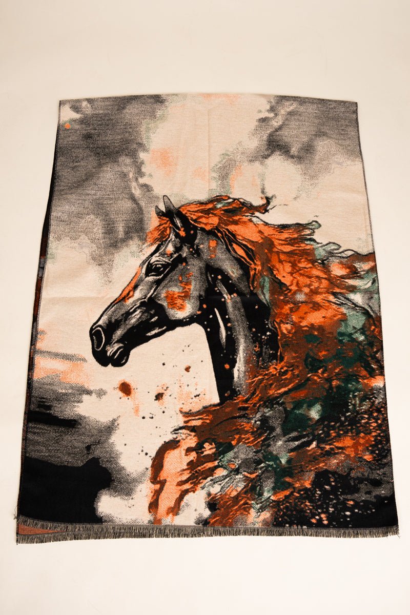 L.I.B. New York The Mane Attraction Scarf, Orange - Wholesale Accessory Market