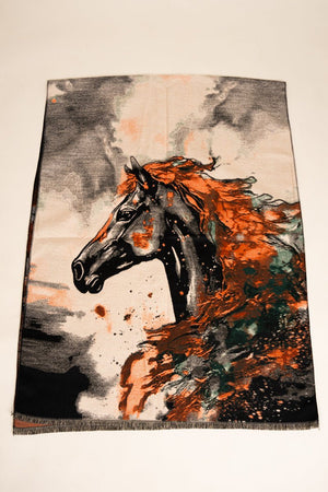 L.I.B. New York The Mane Attraction Scarf, Orange - Wholesale Accessory Market
