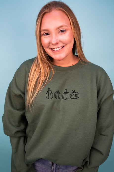 Embroidered Gourd Vibes Only Heavy - weight Crew Sweatshirt - Wholesale Accessory Market