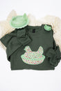 Floral Fields Hen On A Nest Applique Heavy Blend Crew Sweatshirt *Choose Thread Color - Wholesale Accessory Market
