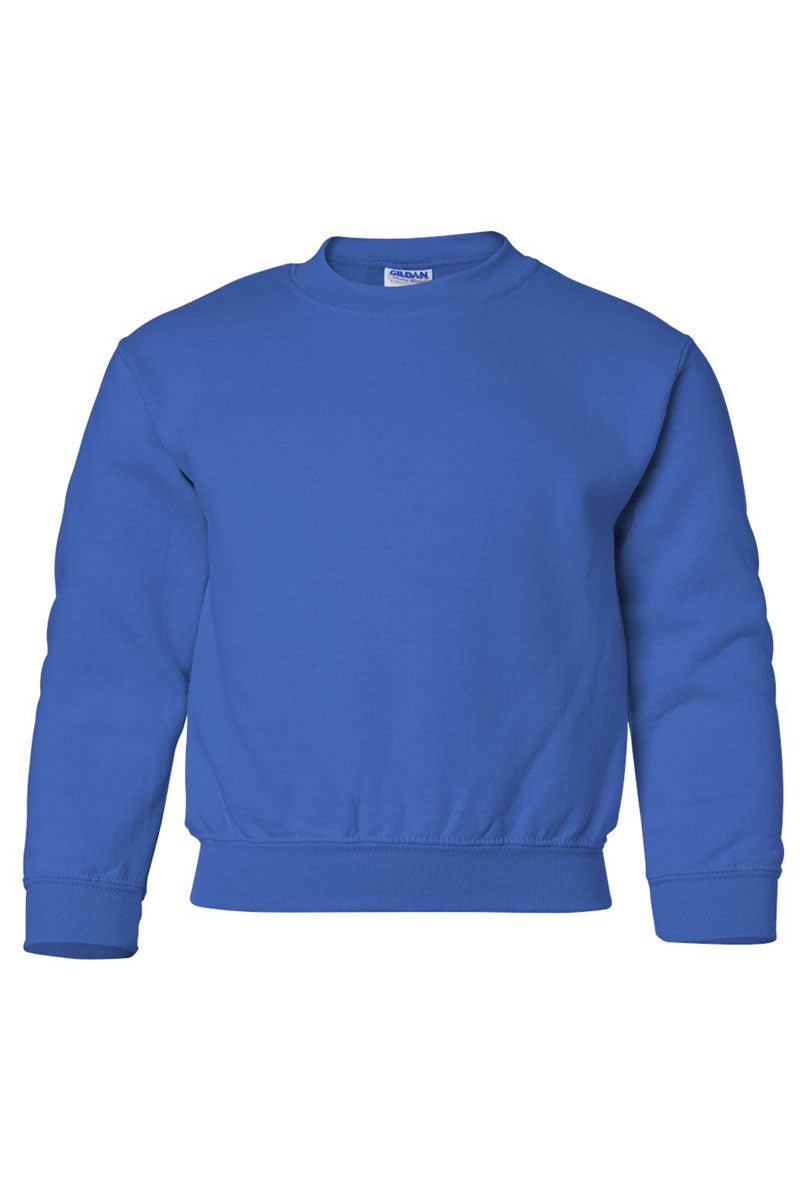 Youth Royal You Design It Embroidered Side Bows Heavy - weight Crew Sweatshirt *Customize Your Text and Bows - Wholesale Accessory Market