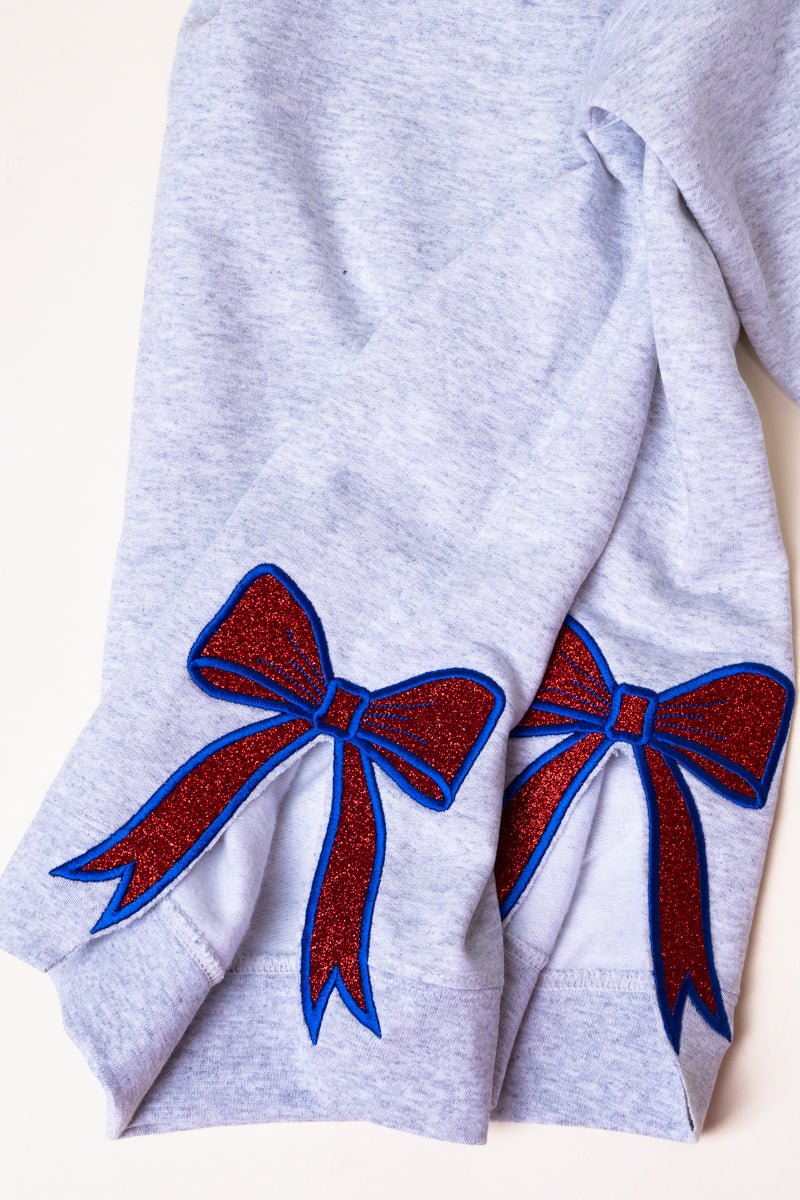 Youth Ash You Design It Embroidered Side Bows NuBlend Crew Sweatshirt *Customize Your Text and Bows - Wholesale Accessory Market