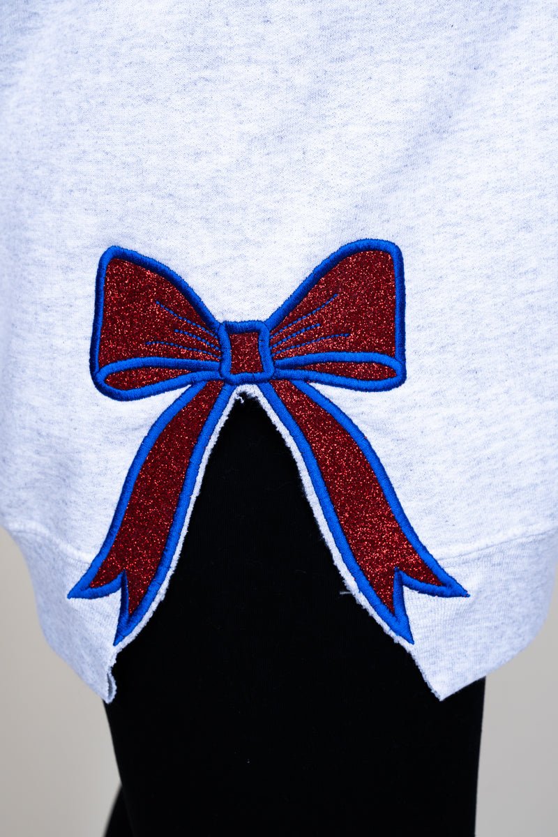 Youth Ash You Design It Embroidered Side Bows NuBlend Crew Sweatshirt *Customize Your Text and Bows - Wholesale Accessory Market