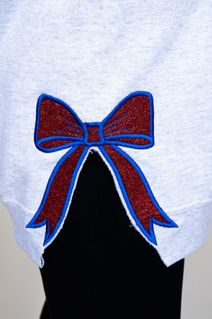 Youth Ash You Design It Embroidered Side Bows NuBlend Crew Sweatshirt *Customize Your Text and Bows - Wholesale Accessory Market