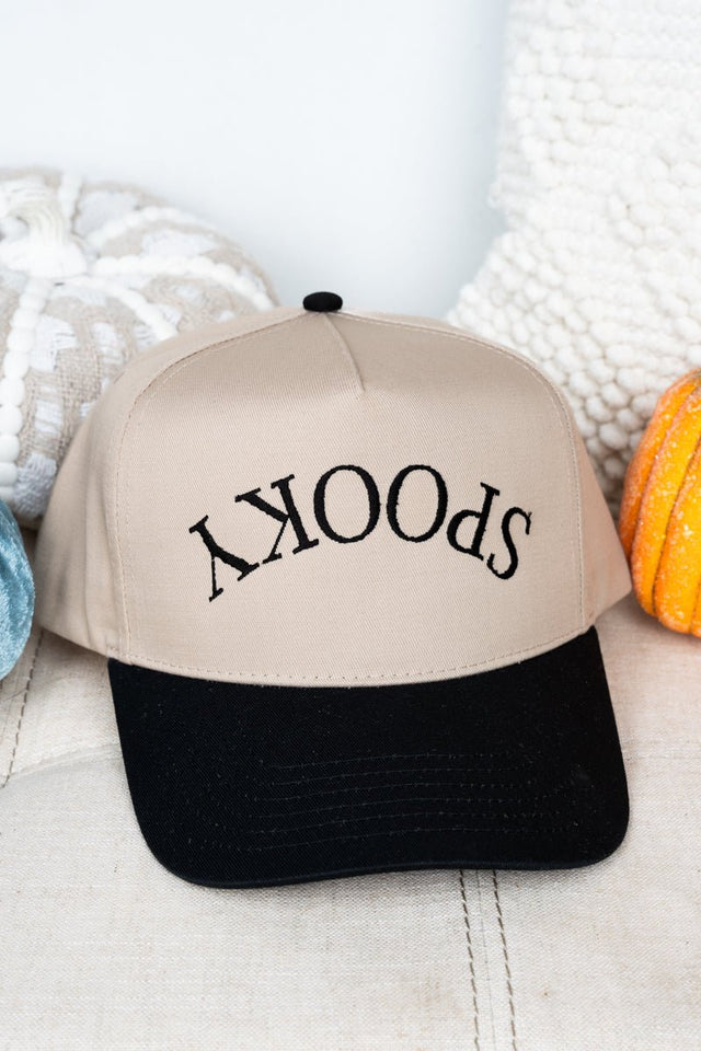 Upside Down Spooky Embroidered Five Panel Twill Cap - Wholesale Accessory Market