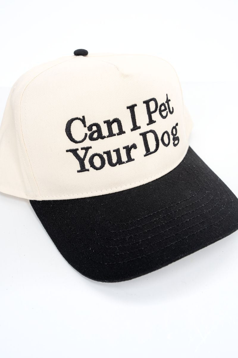 Can I Pet Your Dog Embroidered Five Panel Twill Cap - Wholesale Accessory Market
