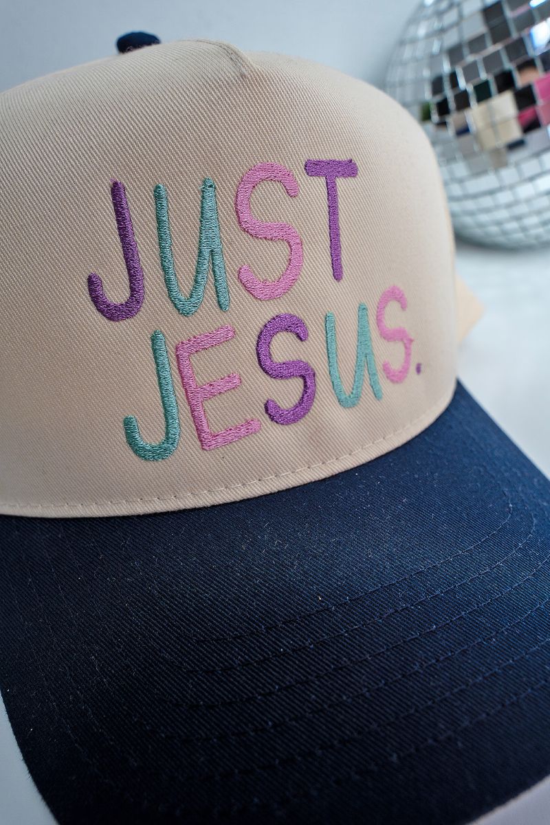 Just Jesus Embroidered Five Panel Twill Cap - Wholesale Accessory Market