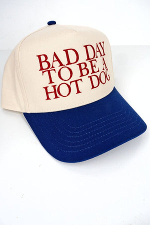 Bad Day To Be A Hot Dog Embroidered Five Panel Twill Cap - Wholesale Accessory Market