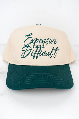 Expensive And Difficult Embroidered Five Panel Twill Cap - Wholesale Accessory Market