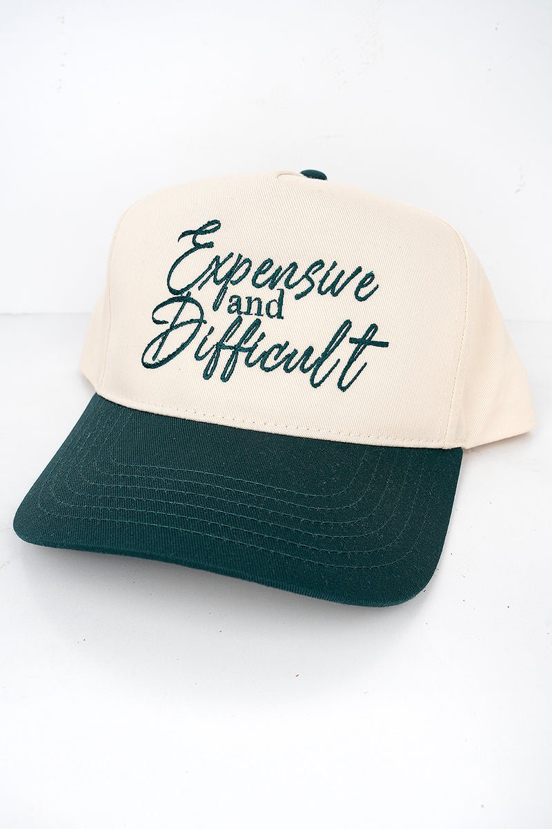 Expensive And Difficult Embroidered Five Panel Twill Cap - Wholesale Accessory Market